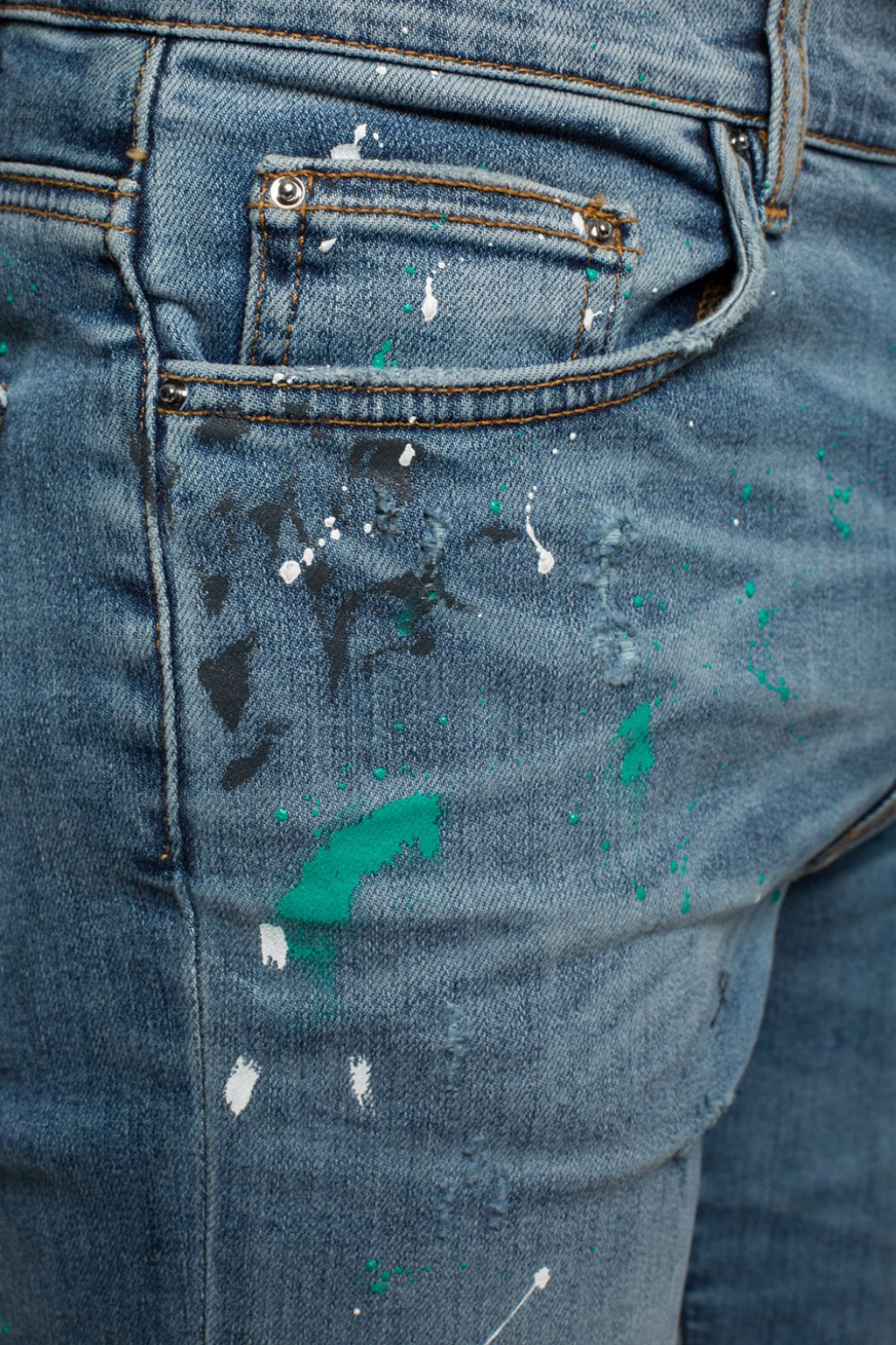 Amiri Jeans with a paint splatter effect | Men's Clothing | Vitkac